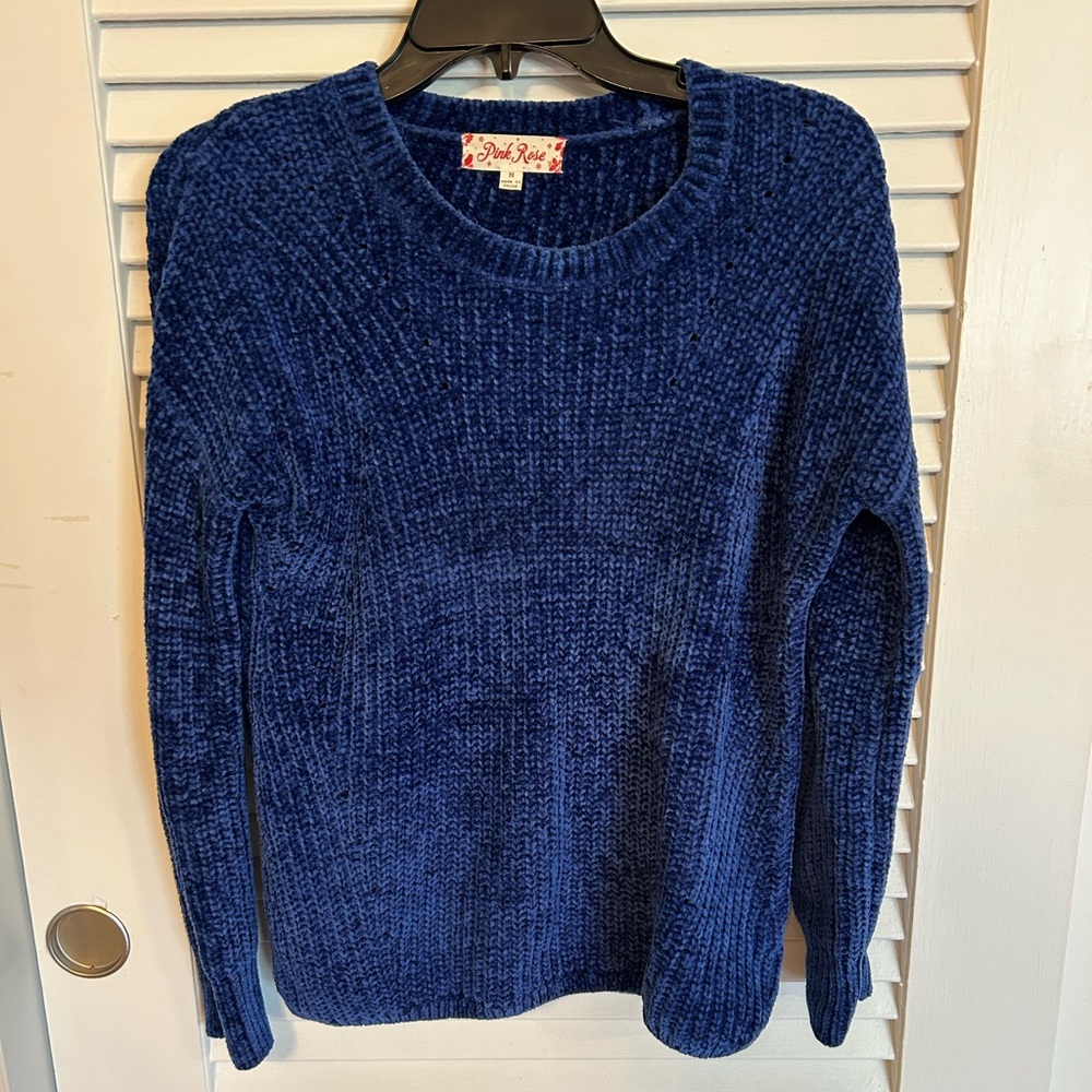 Dark Blue Chenille Sweater